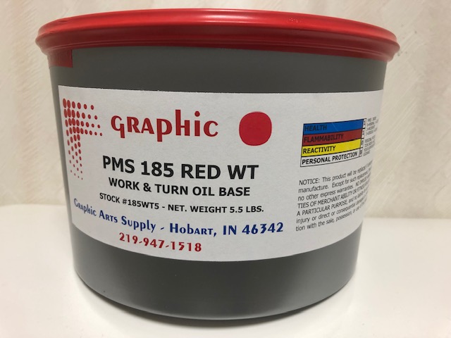 (image for) 185WT5 Graphic PMS 185 Red Vacuum Packed 5.5 Lb. Can